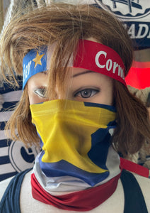 Cache-cou élastique pour moto / Adulte vêtement/ unisexe/ one size (drapeau acadien)