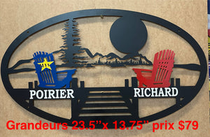 Plaque acadienne personnalisé acadien