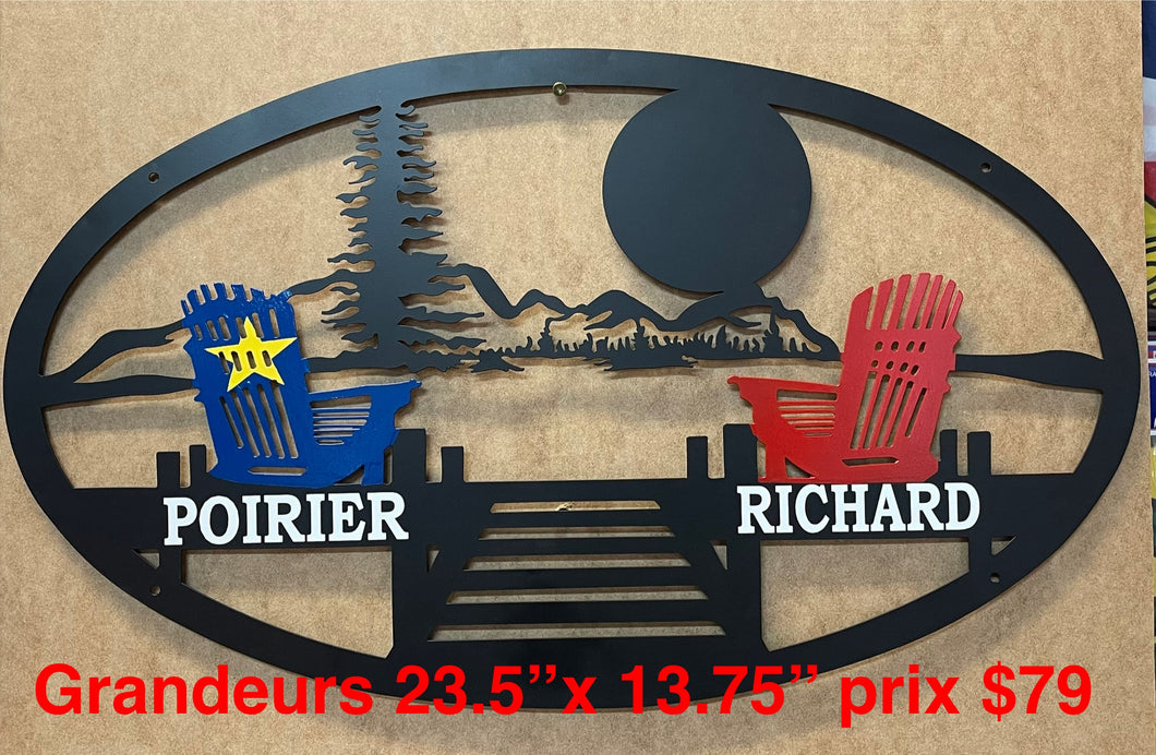 Plaque acadienne personnalisé acadien