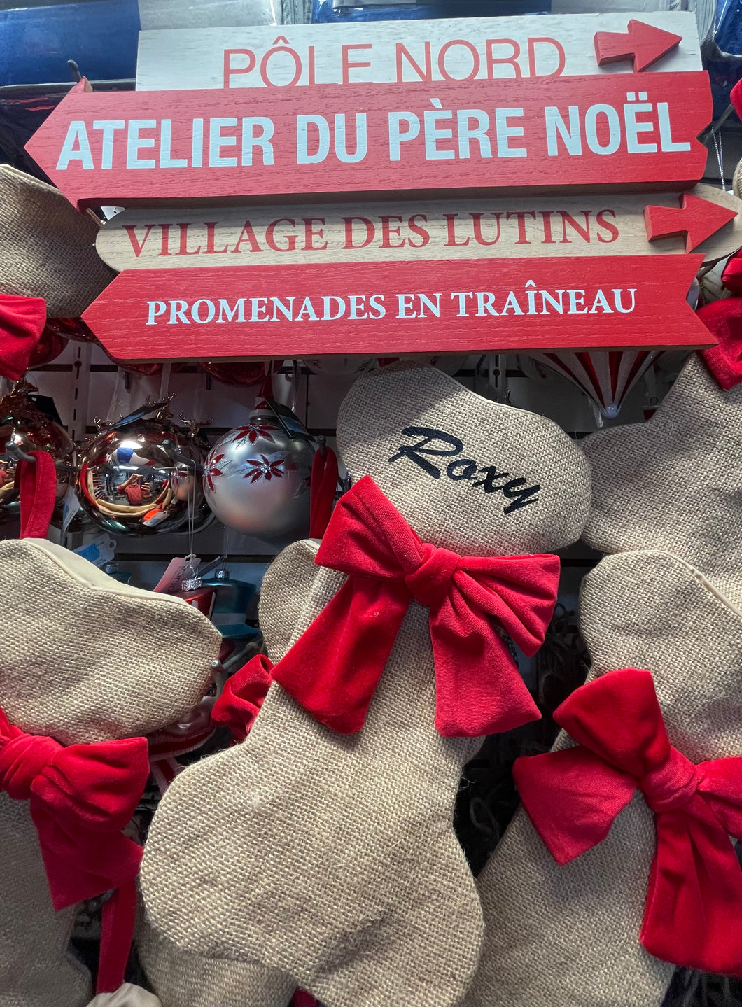 Bas de noël pour vos chiens personnalisé