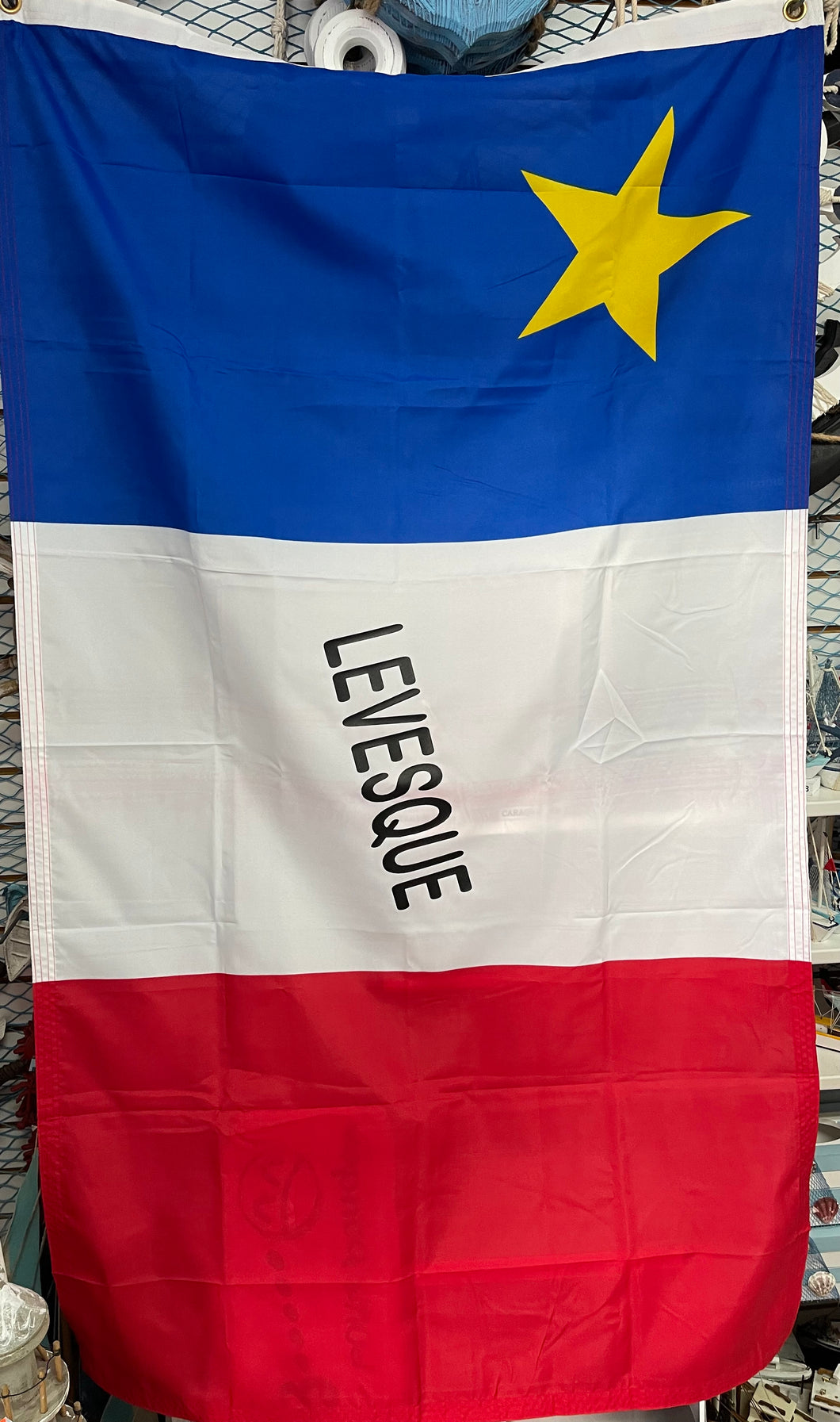 Drapeau acadien 36’’x 60’’ (personnalisé) drapeau