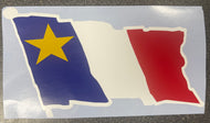 Collant drapeau Acadien vagué pour automobile 2.75
