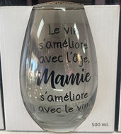 Verre à vin cadeau (mamie s'améliore....)