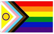 Drapeau Arc-en-ciel \ Rainbow / inclus progress Pride Flag inclusif / extérieure