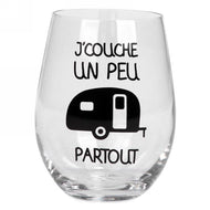 Verre à vin cadeau (j’couche partout)