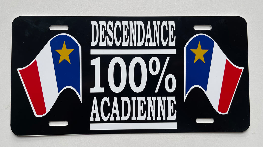 Plaque d’automobile descendance 100% acadienne(4 saisons)