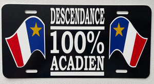 Plaque d’automobile descendance 100% acadien (4 saisons)