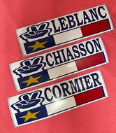 Collant drapeau Acadie  personnaliser 2.7’’x 9’’  (4 saisons)