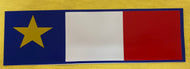 Collant drapeau Acadie  pour automobile 2.7’’x 9’’  (4 saisons)