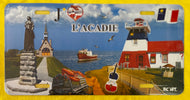 Plaque automobile avec paysage d’Acadie