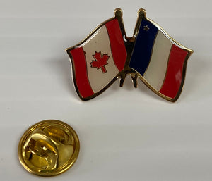 épinglette drapeau Canada-Acadie / souvenir