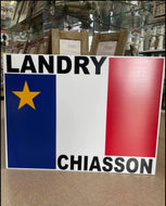 affiche extérieure rectangulaire   personnaliser (2 noms) / décoration