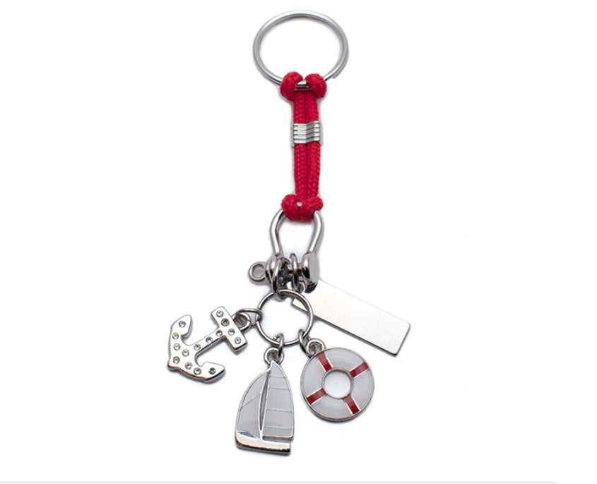 porte-clés métal ancre bouée /  marin