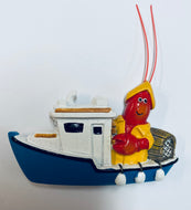 aimant frigo bateau avec homard marin