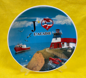 Assiette l'acadie acadienne  / souvenir \ Acadian Deco-Plate-l'acadie