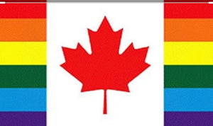 Drapeau arc-en-ciel Canada 36’’x 60’’ rainbow Canada flag