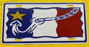 Plaque automobile acadienne-ancre en aluminium (4 saisons)